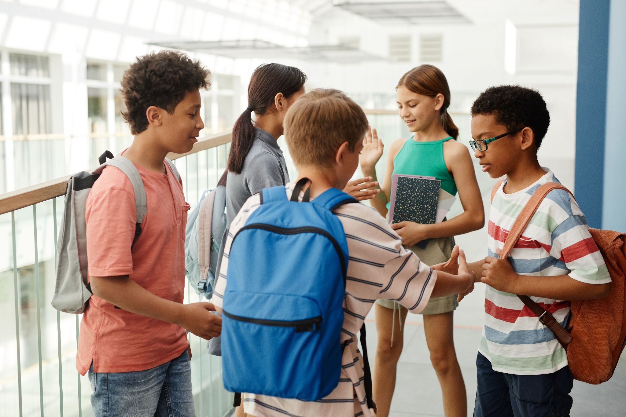 Teenagers in social settings